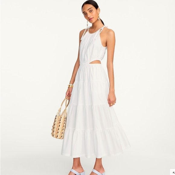 J crew Harbour Side Cutout Dress White XS - Picture 3 of 4